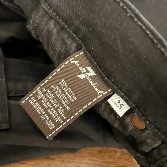 ❤️ 7 for all mankind the skinny crop and roll jeans  25x23 - Picture 8 of 12